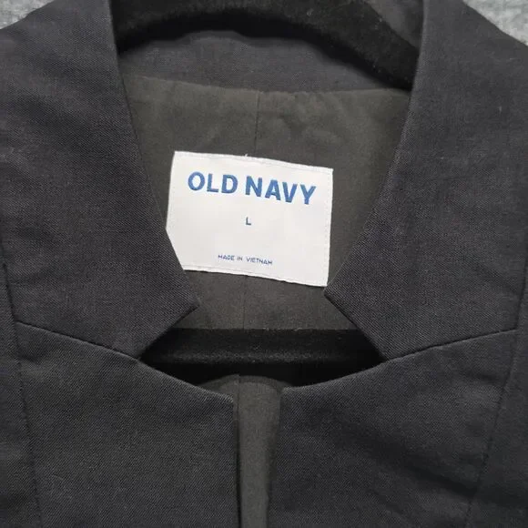 Old Navy Blazer Womens Large Black Single Button Lined Workwear Career Office - Picture 3 of 8